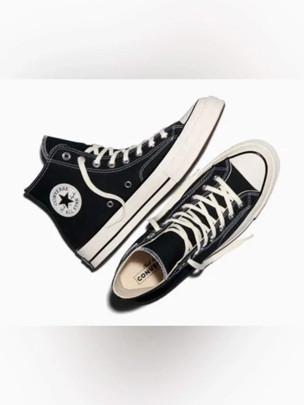 NIB Converse Chuck 70 Hi Classic Canvas Black/Egret Size 8 Men's/10 Women's - Picture 3 of 11